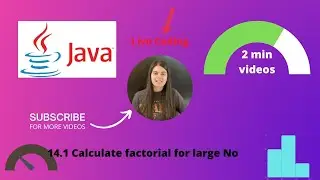 Java Tutorial|14.1 Calculate factorial for LARGE no | find factorial of large number in java