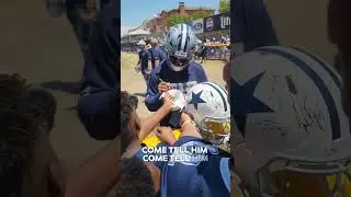 Ezekiel Elliott heard me yell "Zeke it's Mr. RUN THE DAM BALL" an just like prior camps in the past