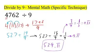 Divide by 9—Mental Math (Specific Technique)