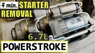BEST EXPLAINED 6.7L POWERSTROKE STARTER MOTOR REMOVAL | In Details | Ford Super Duty 2011-2017