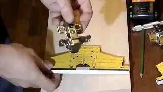 Мебельный шаблон ЧЕРОН МШ 39 для установки внутренних и накладных петель.