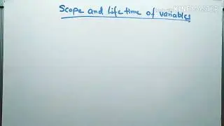 Scope and Lifetime of variables JAVA Part 1
