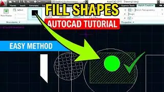 How to fill the shape using hatch command in AutoCAD - AutoCAD tutorial