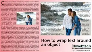 How to Wrap Text Around an Image in CorelDraw in Hindi