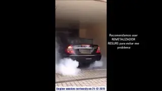 Como eliminar humo de motor. Tratamiento para motores RESURS. Prueba en Mercedes