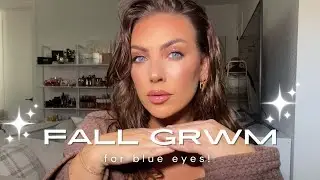 Fall GRWM for blue eyes | foundation for oily skin that lasts all day