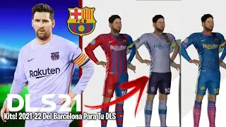 ✅ Como Colocar los Kits Y Escudo Del FC Barcelona 2021-22 Para Dream League Soccer 2021💥