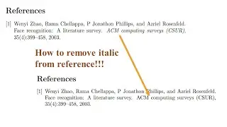 How to remove italic from reference!!? || Part-04 ||Latex Bangla Tutorial
