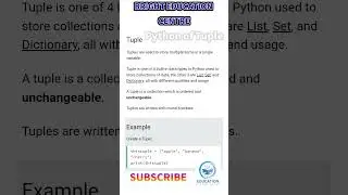 Python of Tuple 