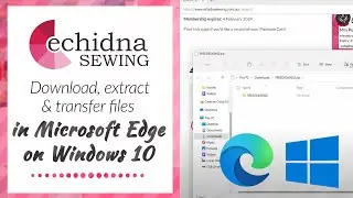 How to download, extract & transfer files in Microsoft Edge on Windows 10 | Echidna Sewing