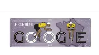 The 100th Tour de France - Google doodle