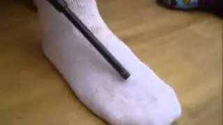 foot on fire
