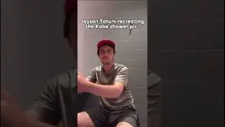Jayson Tatum recreating the Kobe shower pic