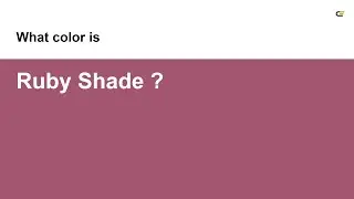 Ruby Shade color 