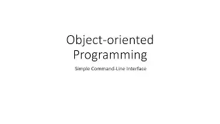 Simple Command Line Interface