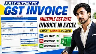 Make Fully Automatic GST Invoice in Excel | Create GST Invoice Software in Excel | Bill in Excel |