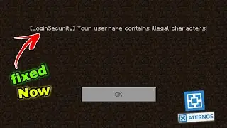 Login security your username contains illegal characters | How to fixed in aternos server