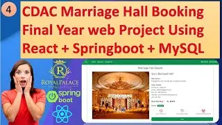 C-DAC Marriage Hall Booking Project | Banquet Booking React Springboot MySQL. | 