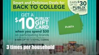 EARN $30 IN PUBLIX GIFT CARDS