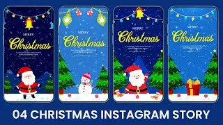 Merry Christmas Christmas Instagram story After Effects Template