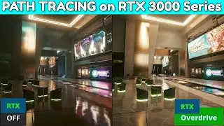 Path Tracing on RTX 3000 series - PathTracing (Overdrive) vs Raster Psycho Settings CyberPunk 2077