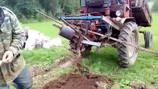копка картофеля на т-16