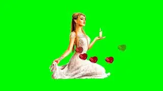 Girl dil green screen effect video