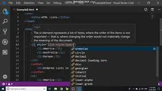 Lists in HTML