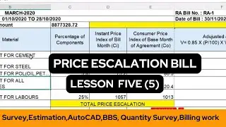 Creating or Providing Price Escalation bill of a project. A must watch for Engineers.
