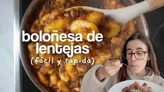 Boloñesa de Lentejas con Gnocchis en 15 Minutos 🍝