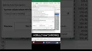 Highlight Selected Row in Excel with Ease! 📊✨ #Shorts