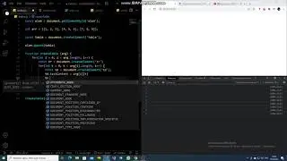 как создать таблицу на основе массива в js