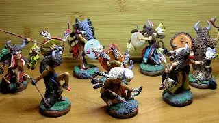 Indians - Buffalo Dance - modeling clay