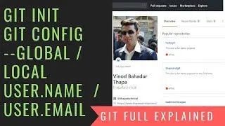 Git Tutorial in Hindi #3: What is Git init | set Git UserName and Git UserEmail