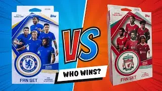 Topps Fan Set Box Break Battle!! Liverpool & Chelsea Topps 23/24 Fan Set Box Break..