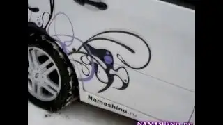 Рисунок винил на авто Focus. Автовинил цветы. Vinyl