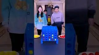 Who Can Connect 4 First? #Funnyfamily #Partygames #challenge