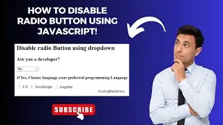 JavaScript Tutorial For Beginner | Disable Radio Button Using JavaScript | JavaScript 