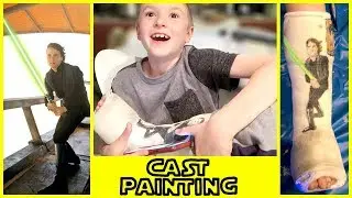 Painting Jacob's Broken Foot Cast! ~ Star Wars