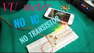 How to Make VU-meter, Easy & Simple/ Without IC: LED Meter for Audio Amplifier