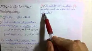 Questão 39 - UFSC 2016 - Química