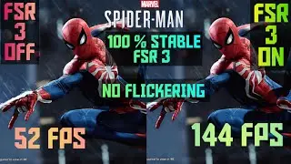 How to install 100%stable fsr 3 in Spiderman Remastered mod link for old and new version of the game