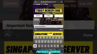 Today Redeem Code MCP Major Season 3 | Singapore 🇸🇬 server #shorts