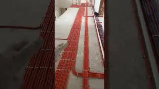 Электромонтаж по полу и по потолку #электромонтажныеработы