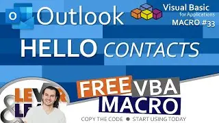 Outlook Hello Contacts | VBA Macro #33