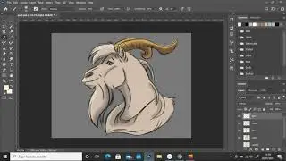 How to draw in Photoshop | line work | colouring | shadow & light