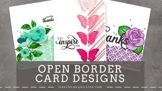 Open Border Die Cut Cards