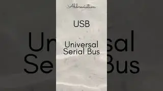 USB   Universal Serial Bus