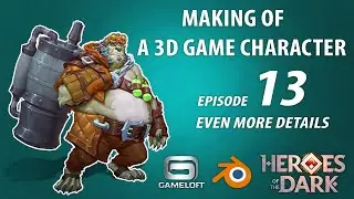 Even more details - Create a commercial game 3D character episode 13