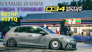 Showcasing my Manual VW Mk8 GTI Stage 2 E85 tuned by 034 (Pulls, Pov driving, Walk around & More)